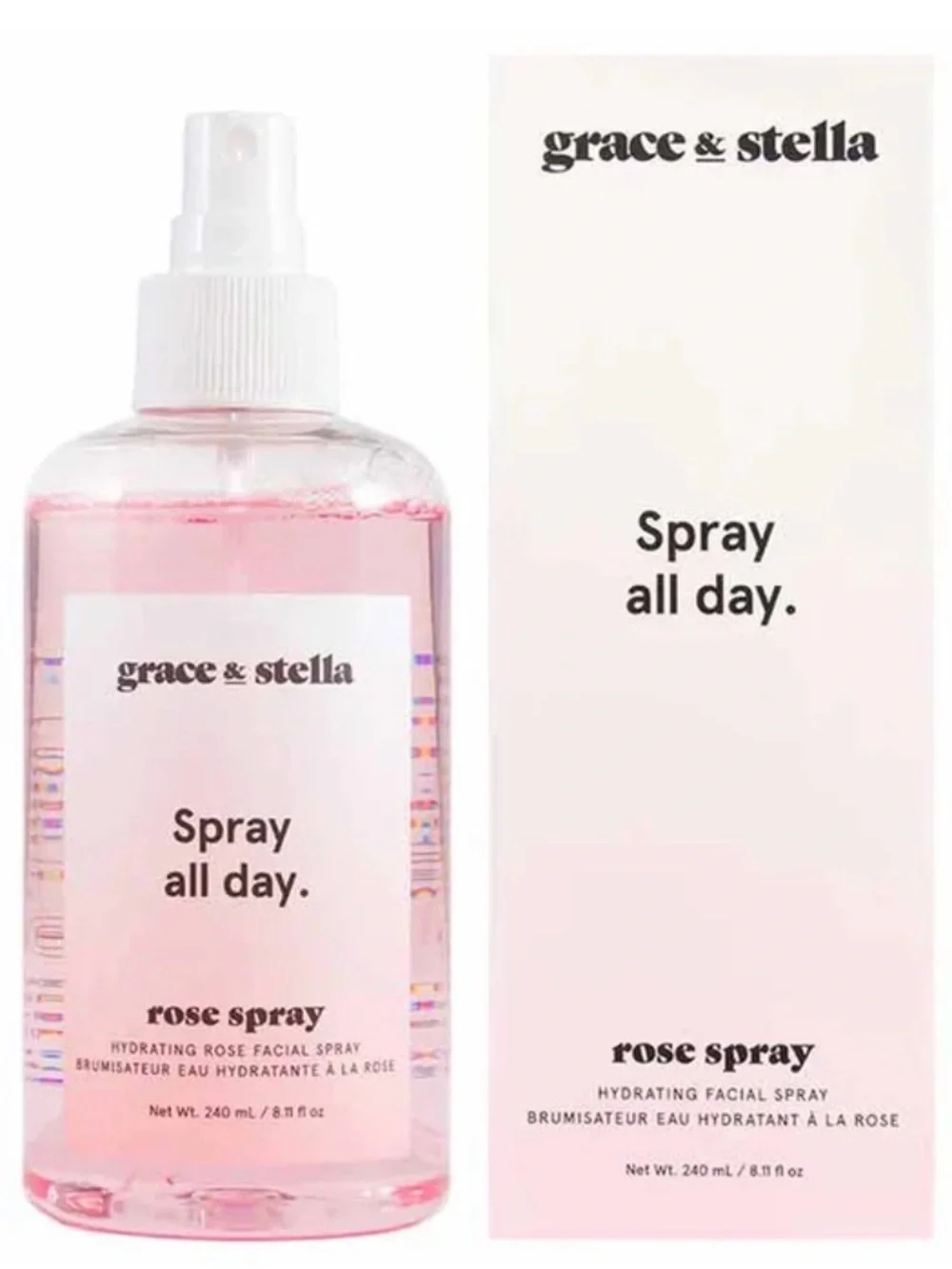 NIB grace & stella Rose Spray Hydrating Facial Spray